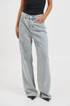 Albie Jean Vintage Blue Women Pants|Jeans
