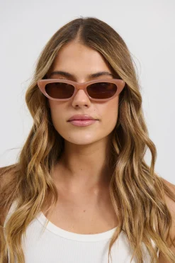 Best The Caroline Hazel Nude/Brown Women Sunglasses